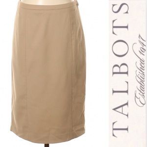 Talbots Wool Knee Length Career Pencil Skirt